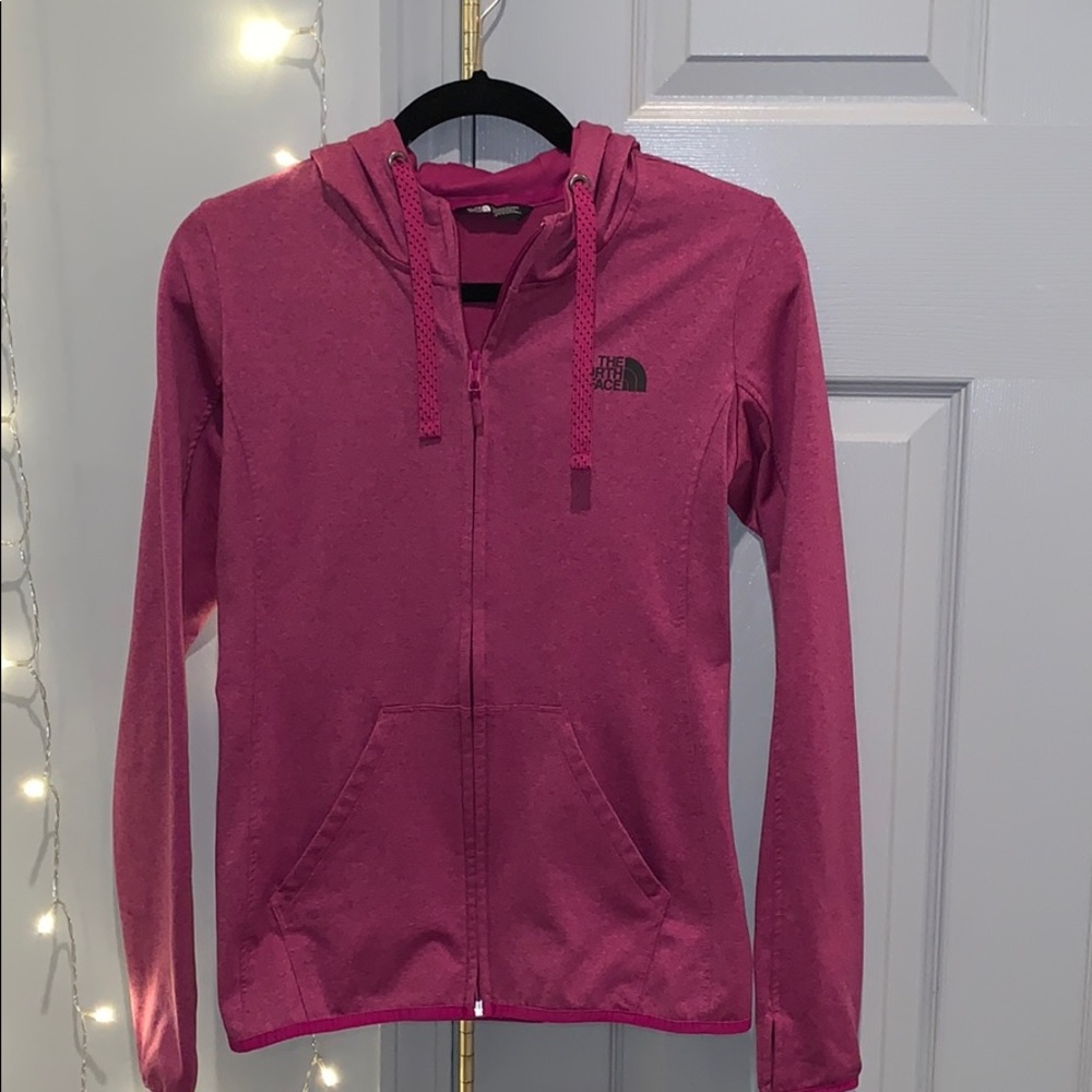 North face thin zip up